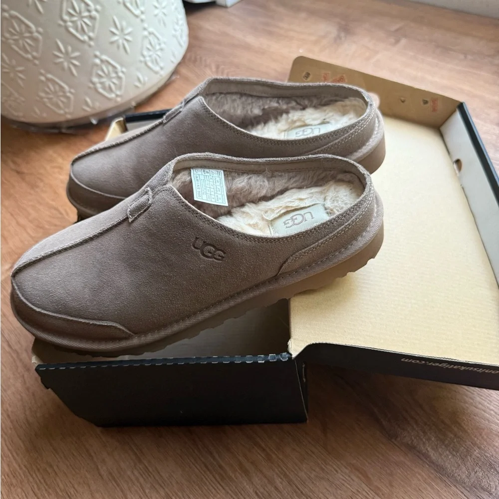 UGG Men’s Slip-On Suede Loafers in Taupe